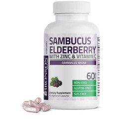 Sambucus Elderberry w/ Zinc & Vitamin C Triple Immune Support 60 Vegetarian Caps