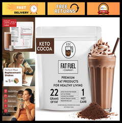 Keto Cocoa Powder – 22g Healthy Fats, Grass Fed Butter, MCT Oil, Low Carb, Meal