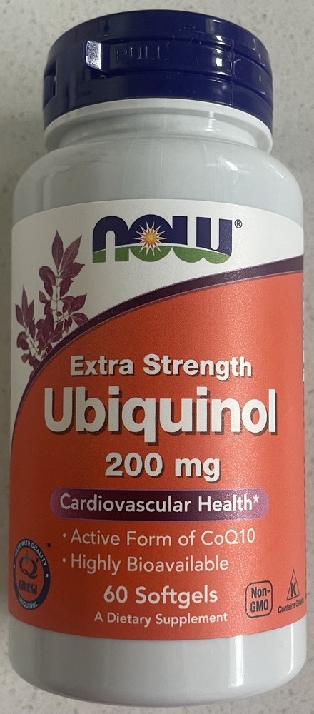 NOW Foods Extra Strength Ubiquinol 200mg – 60 Softgels – Expires 02/2029