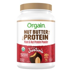 Orgain Justin’s Nut Butter Protein Powder Dark Chocolate Peanut Butter 2.01 lb