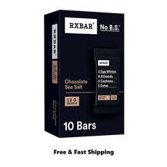 RXBAR Chocolate Sea Salt Chewy Protein Bars Gluten-Free Ready-to-Eat 10 Count