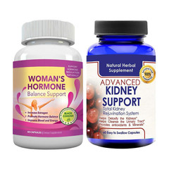 Womens Hormone Balance Support & Advanced Kidney Herbal Supplement 60 Capsules