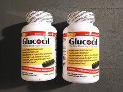 (2) New Sealed Bottles Glucocil/Total Blood Sugar Optimizer Easy Swallow Softgel