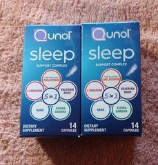 2 Qunol Sleep Support Dietary Supplement 14 CAPSULES (M35)