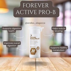Forever Active Pro-B Probiotics 6-Strains + Zinc Gut Health Kosher 8 Billion CFU