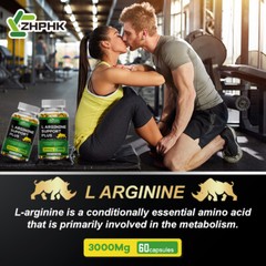 L-Arginine 120 Nitric Oxide,Testosterone Booster,Energy Support Capsules 3000 mg