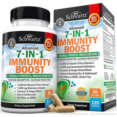 7-in-1 Immune Support with Zinc Vitamin C D & Elderberry 120 Capsule