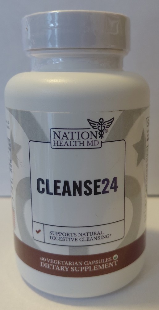 Nation Health MD CLEANSE24 Dietary Supplement 60 Vegetarian Capsules Exp 02/2027