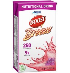 Boost Breeze Nutritional Drink Wild Berry Flavor Gluten Free – 8 Oz – Pack of 6