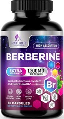 Berberine HCL 1200mg Supplement – Berberine HCI Capsules High Absorption Health