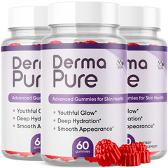 (3 Pack) Derma Pure Skin Health Gummys DermaPure Vitamin Supplement 180 Gummies