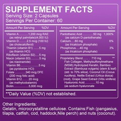 1-5x Hair Growth Dietary Supplement with Collagen Complex 60/120/600 Capsules