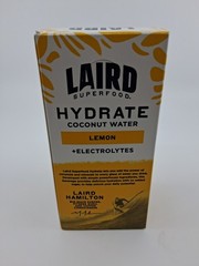 Laird Superfood Coconut Water Hydrate Lemon – 10 packets BB 11/2026