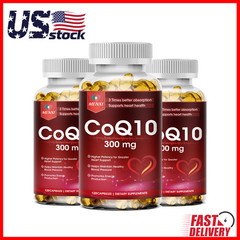 CoQ10 300mg 360 Softgels Coenzyme Q10 Supplement for Heart Health Non-GMO