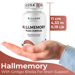 HALLMEMORY – Brain Health – Mental Concentration – Focus Function 60 Caps