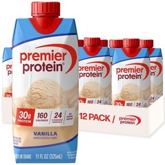 Premier Protein Shake, Vanilla, 30g Protein, No Added 11 Fl Oz (Pack of 12)