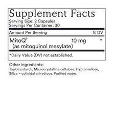 (BULK X2) MitoQ Pure Anti Aging 5 mg (60Capsx2) New Zealand