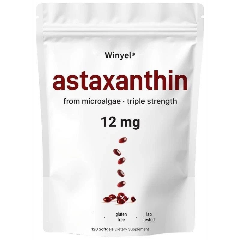 Astaxanthin 12mg with MCT Oil, 120 Softgels, 4 Month Supply | Premium Astaxanthi