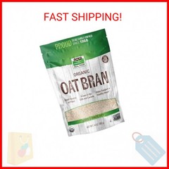 NOW Foods, Organic Oat Bran, Source of Fiber and Protein, USA Grown, Non-GMO Pro