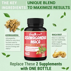 Ashwagandha & Maca 7000mg – Ginger, Turmeric Curcumin, Energy & Endurance