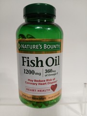 Nature’s Bounty Fish Oil with 360mg Omega-3 Rapid Release Softgel 1200mg 200 ct