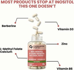 MYO INOSITOL & D CHIRO INOSITOL SUPPLEMENT W/ BERBERINE, VITAMIN D3 & SELENIUM