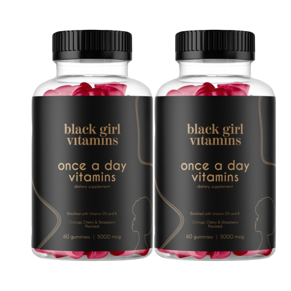 2-Pack Black Girl Vitamins Once A Day – Daily Multivitamin for Women -120Gummies