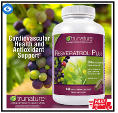 trunature Resveratrol Plus, 140 Vegetarian Capsules FREE SHIPPING EXP: 12/2024