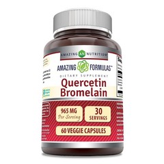 Amazing Nutrition Quercetin 800mg Bromelain 165mg Antioxidant Supplement 60 V…