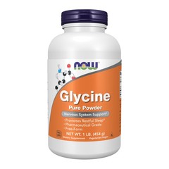 NOW Foods Supplements, Glycine Pure Powder, 1 Pound (Pack of 1), White
