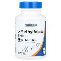 2 X Nutricost, L-Methylfolate, 15 mg, 120 Capsules