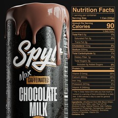 Spylt High Protein Max Chocolate Milk with 140mg Caffeine & 20g Protein 12 Count