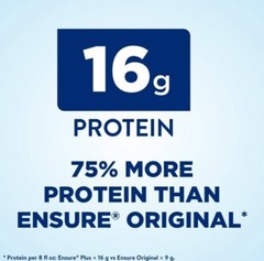 Ensure Plus Nutrition Vanilla Shake 8 fl.oz. 16 pk~27 Vitamins & 16g Protein