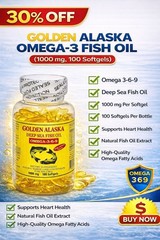 Golden Alaska Deep Sea Fish Oil Omega-3-6-9 1000mg 100 Softgels DHA EPA