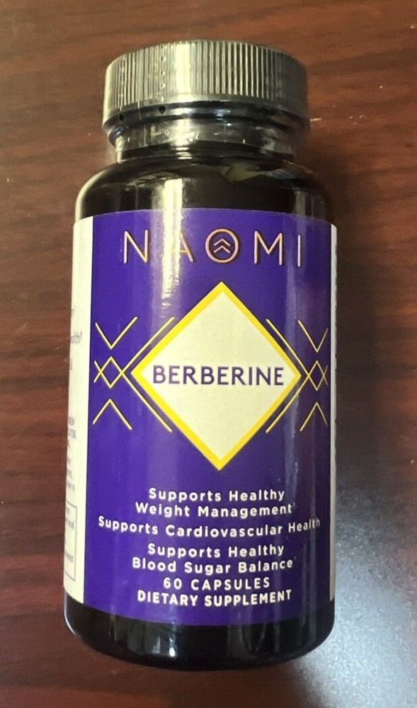 NAOMI Berberine For healthy blood sugar & metabolism, 500 Mg, 60 Capsules, NEW