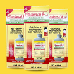 Menper Vitamineral B-12 Multivitamin with Zinc – Alcohol-Free 16 fl oz (3-Pack)