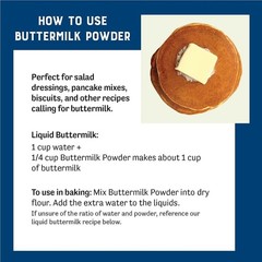 Shelf-Stable 24 oz Buttermilk Powder – Ideal for Baking Pancakes & Cornbread