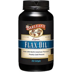 Barlean’s Lignan Flaxseed Oil Softgels Cold-Pressed 1000mg, 250 ct