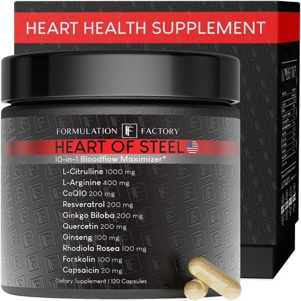 Formulation Factory Heart of Steel Nitric Oxide Supplement – L Citrulline & …