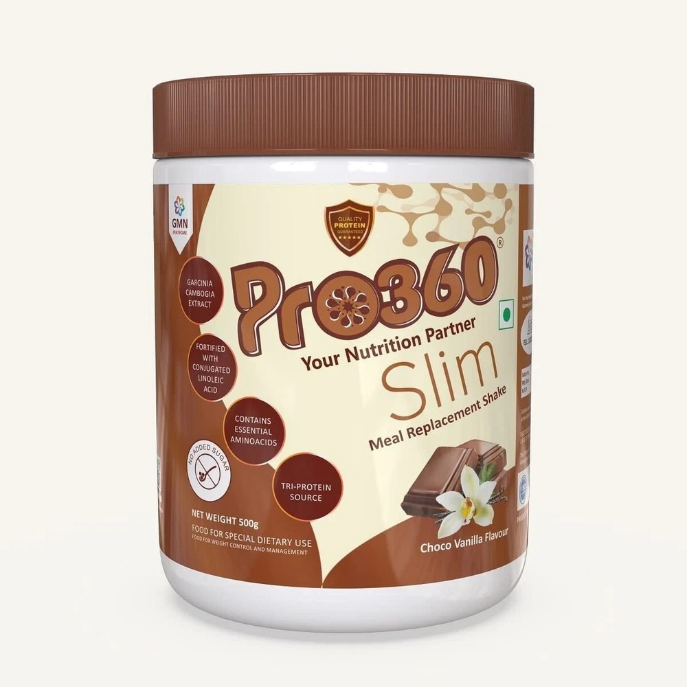 Pro360 Slim Shake Meal Replacement Protein Powder for Weight Control 500Gm e139