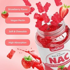 NAC Gummies for Kids and Adults, 1000mg N Acetyl Cysteine Supplement NAC for an*