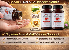 Ultra Liver Care Supplement 2PACK, Natural Gallbladder Wellness Supports Sealed