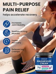 Venture Pal Magnesium Lotion Topical Magnesium Cream for Sleep Leg Cramps & P…