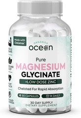 Organics Ocean Pure Magnesium Glycinate featuring Zinc – Maximum Strength