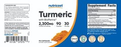 Nutricost Turmeric with BioPerine (2,300mg) 90 Capsules – 95% Curcuminoids
