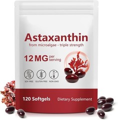 Astaxanthin 12mg Softgels – 4- Antioxidant Support for Eyes, Skin, Joints & H…