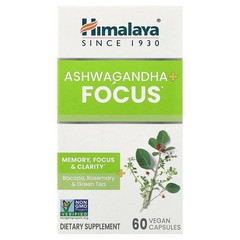 2 X Himalaya, Ashwagandha + Focus , 60 Vegan Capsules