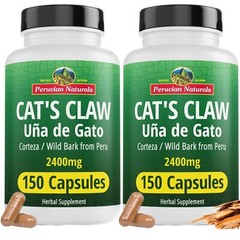 Cat’s Claw 300 Capsules – Uña de Gato 100% Natural Cats Claw Bark Grown in Peru