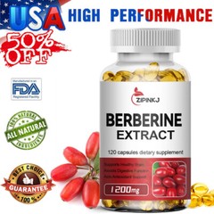 Premium Berberine HCL Extract 1200mg 120ct Healthy Cholesterol Anti-inflammatory