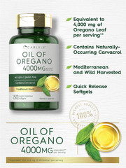 Oregano Oil 4000Mg Supplement | 150 Softgel Capsules | Contains Carvacrol | Non-